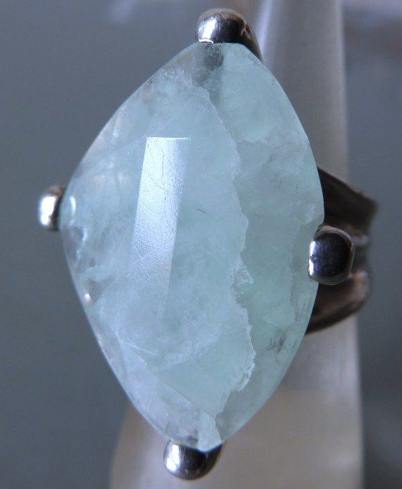 Anelli: Fluorit Silber 925 Fingerring Gr. 54 – Usato da Waldenburg venduto da schaller707 3