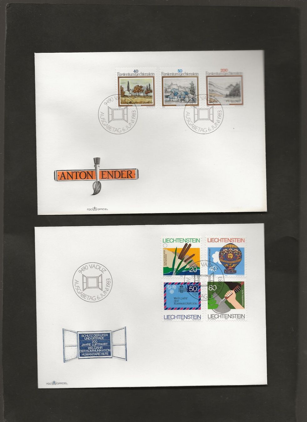 Tutti i francobolli: 32 FDC Liechtenstein 1982 bis 1986 – Usato da Au ZH venduto da xelagreb01 5