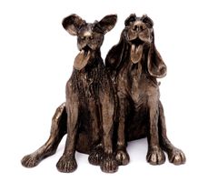 Hundefigur Kunst Skulptur Figur Hund Bronze Tierfigur Hündin