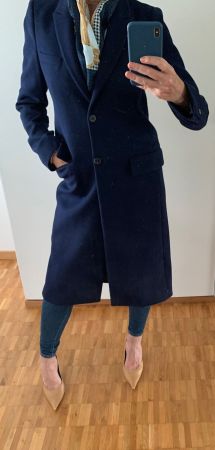 Langer Damen Mantel Dunkelblau NEU