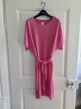 Des Petits Hauts Sommerkleid Dixy gestricktes Leinen rosa S