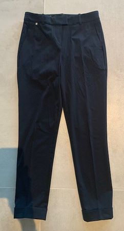 Pantalon bleu nuit coupe cigarette souple Hugo Boss