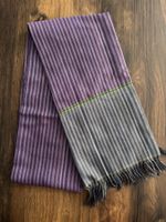 Gestreifter Schal violett/grau/grün/gelb - Neu