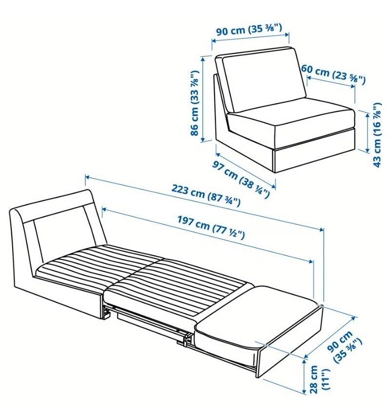 Ikea Sofas: Sofa Bett – D'occasion à Lotzwil par eva_8hbj 3