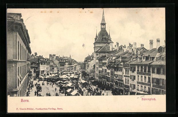 Cartoline postali: AK Bern, Strassenbahn am Bärenplatz – Usato da Berlin venduto da bartko-reher