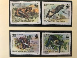 WWF 1989 Satz Fledermäuse Bulgarien postfrisch