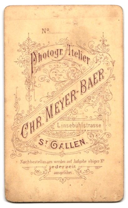 Fotografie & Manifesti: Fotografie Chr. Meyer-Baer, St. Gallen,  – Usato da Berlin venduto da bartko-reher 1