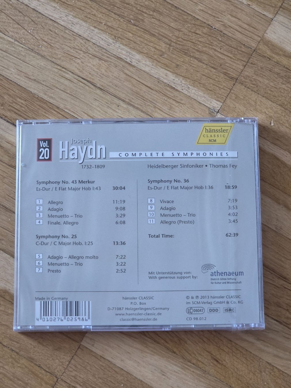CD: Neue CD: Joseph Haydn Complete Symphonies Vol. 20 – Nuovo e nell'imballaggio originale da Aesch BL venduto da immon 1