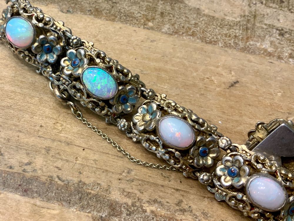 Orecchini SILVEGO CLARISSA In Argento Sterling 925 Con Opale Sintetico Bianco/Blu, Ipoallergenici, Regalo In Confezione - 3