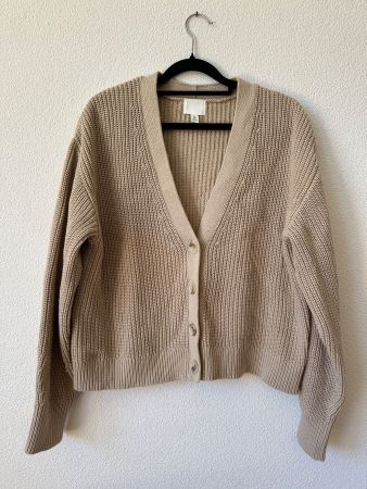 Strickjacke Baumwolle in beige
