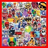 Brawl Stars Supercell Brawler Gems XP 114 tlg Stickerset