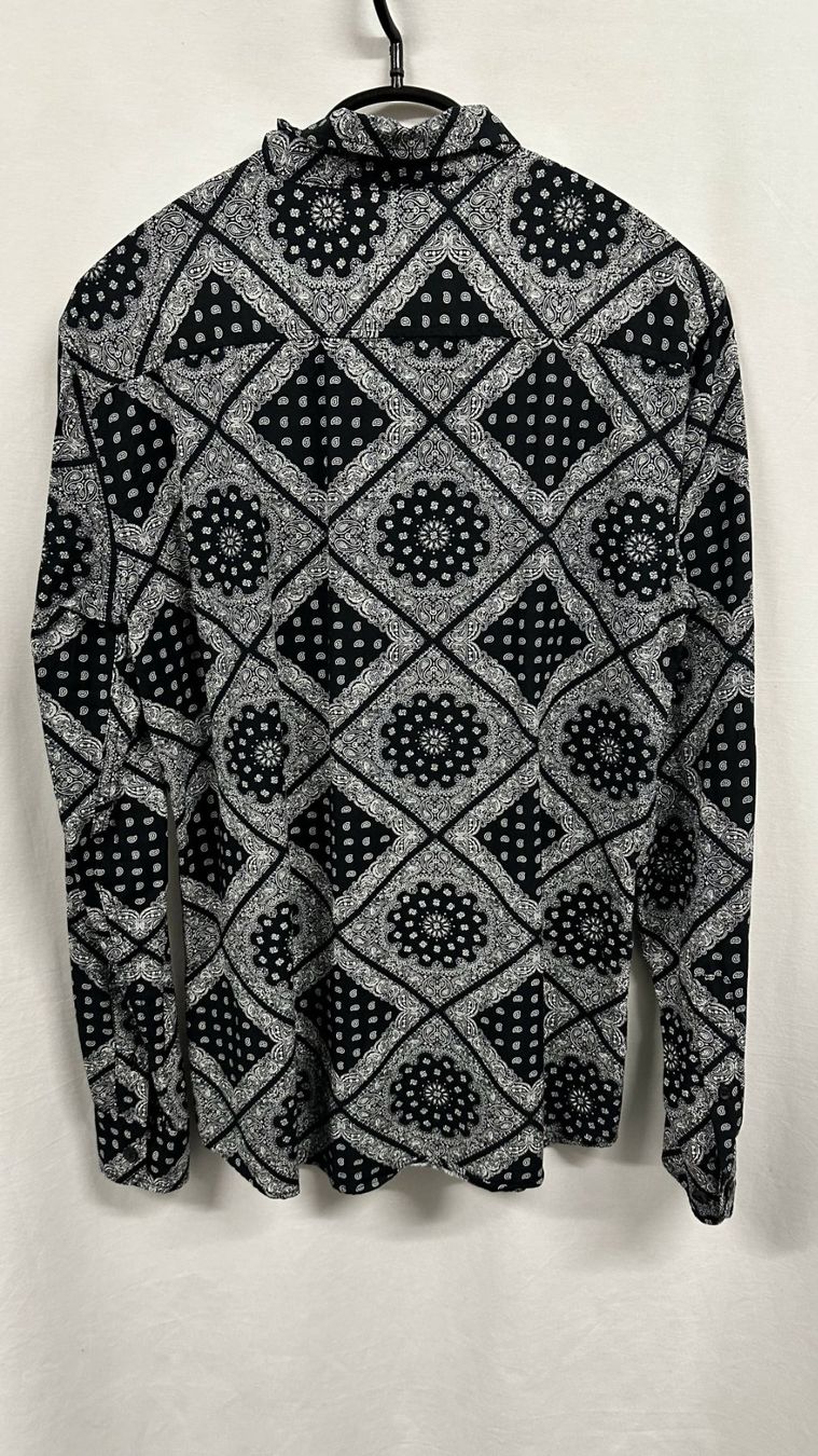 Camicie: Boho Hemd Bohemian Style Bluse schwarz weiss Gr. M – Nuovo e nell'imballaggio originale da Sarmenstorf venduto da taosun1 1