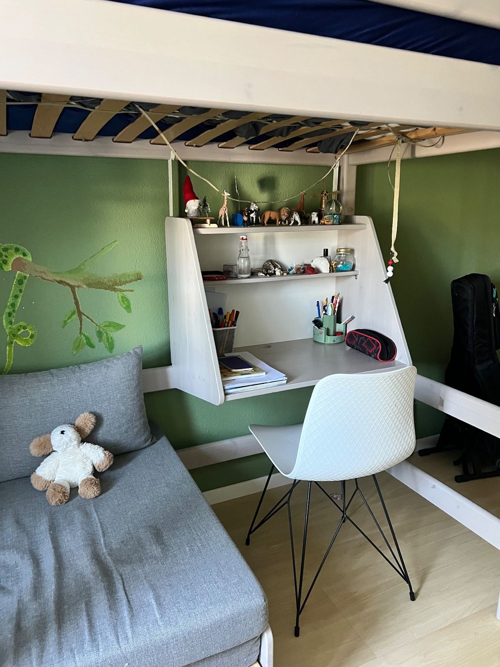 Micasa Letti: Hochbett mit Schreibtisch und Bettsofa hellgrau – Usato da Zofingen venduto da vLo_ur 1