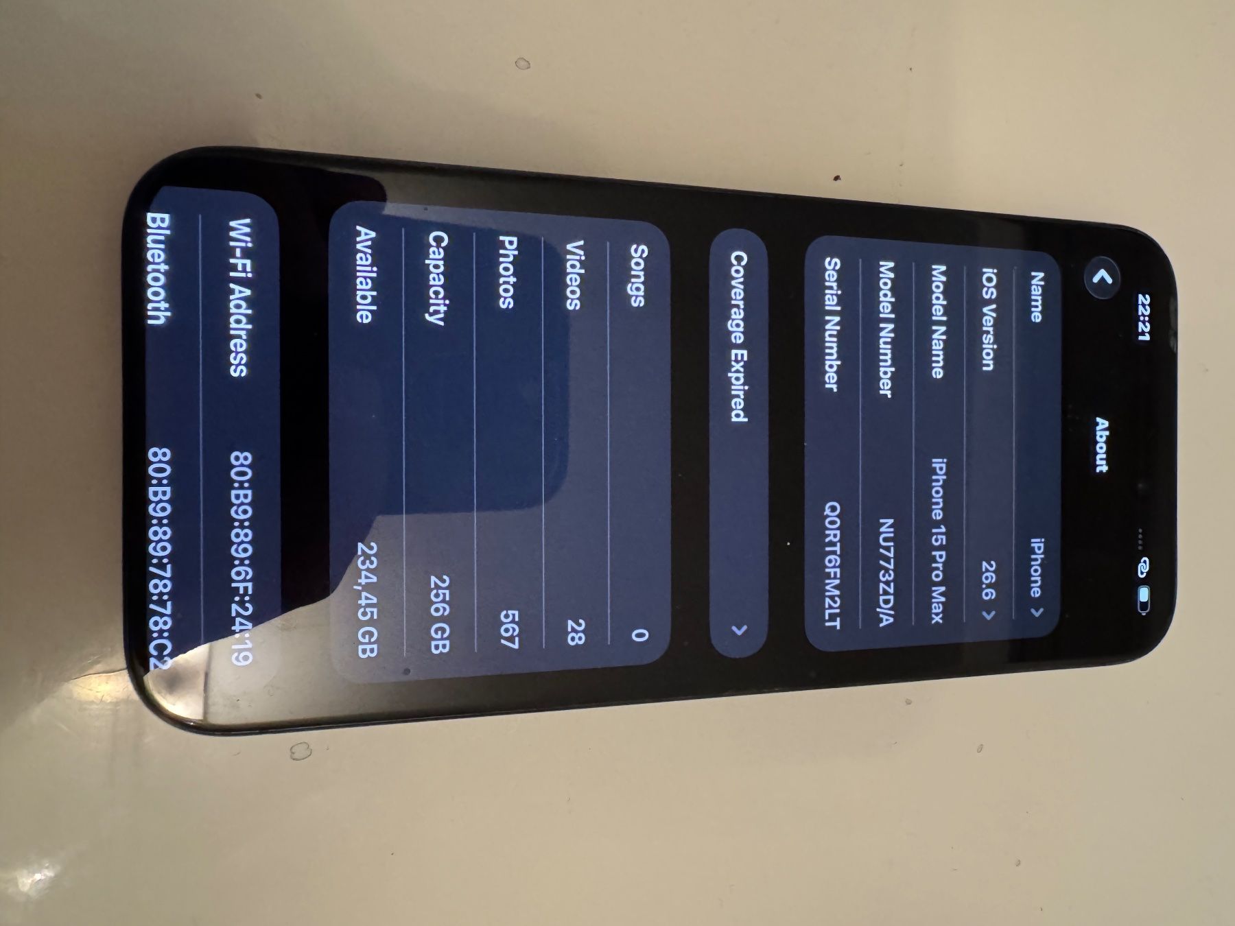 Apple Telefoni cellulari / Smartphones: iPhone 15 Pro Max 256GB Black Titanium + 4 Cases – Usato da Adliswil venduto da krocan700 1