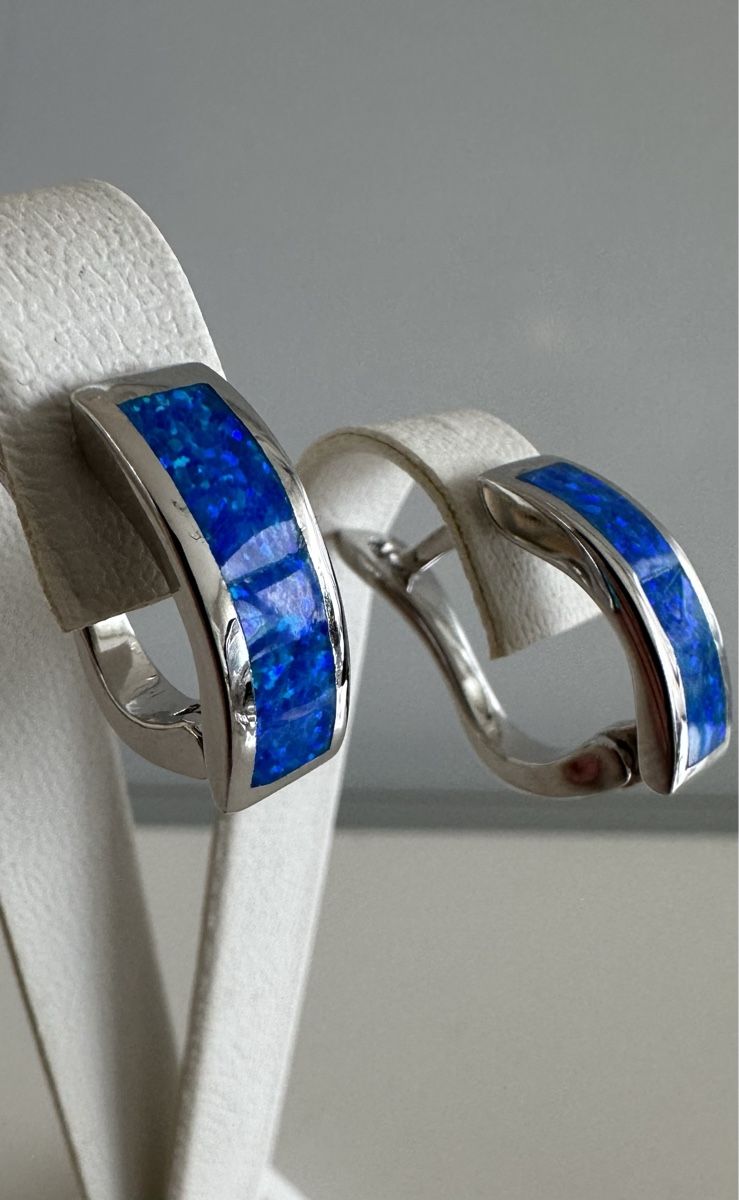 Orecchini pendenti & Orecchini a lobo: Ohrringe mit Opal Stein Silber – Nuovo e nell'imballaggio originale da Lenzburg venduto da BLNN
