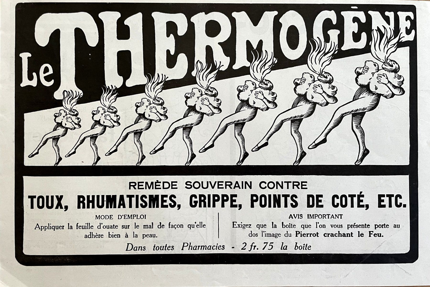 Grafica & Litografie: Le Thermogène Cappiello - Alte Werbung / Publicité 1924 – Usato da Savagnier venduto da Ne2065