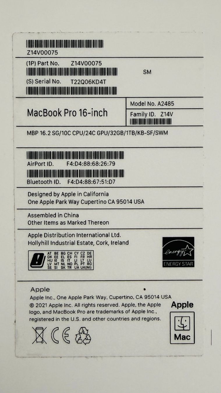 Apple Notebook: MacBook Pro 16 M1 Max, 32GB RAM, 1TB SSD – Usato da St. Gallen venduto da WeNeedTheSub 7