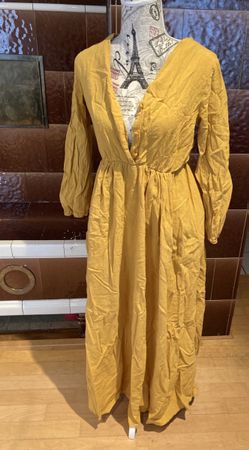 Sommerliches Maxikleid in Senfgelb💛Gr.S nr.2