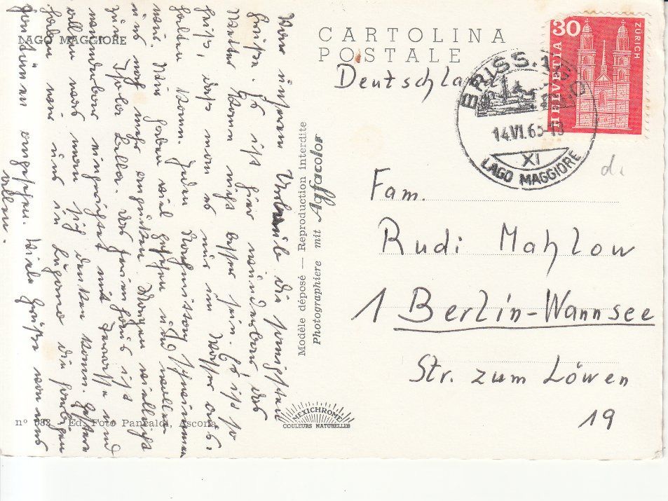 Cartoline postali: Lago Maggiore 1965 – Usato da Bürglen TG venduto da StampGraf 1