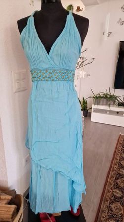 Hellblaues / Türkisfarbenes luftiges Sommerkleid