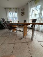 Table salle à manger en bois  180×100 extensible 4 rallonge