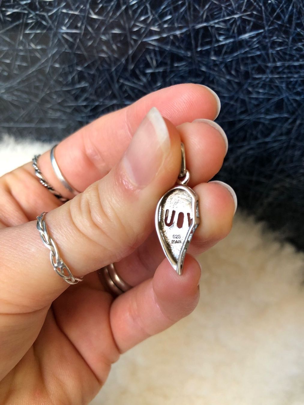 Ciondoli: Pendentif cœur séparable aile YOU argent 925 silver – Usato da St-Aubin FR venduto da Tiweety 3