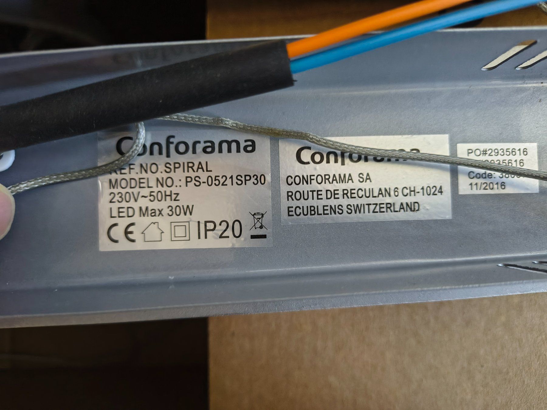 Conforama Lampade: LED Spiralen-Pendelleuchte, Chrom – Usato da Wimmis venduto da Lagom 5