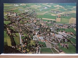 Belp BE, Gesamtsicht,  Vintage Luftaufnahme