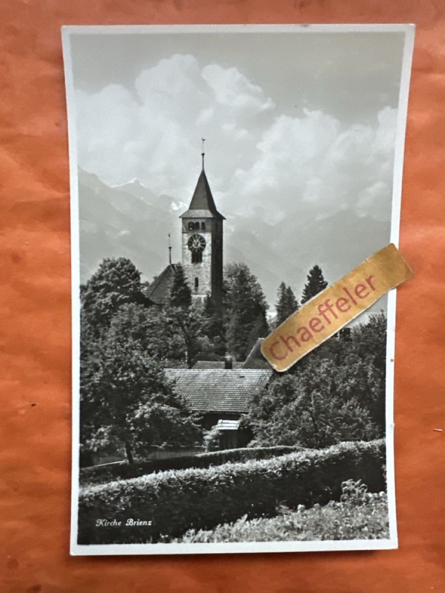 Cartoline postali: Alte Ansichtskarte von Brienz mit Kirche, Top Zustand!  – Usato da Zürich venduto da Chaeffeler