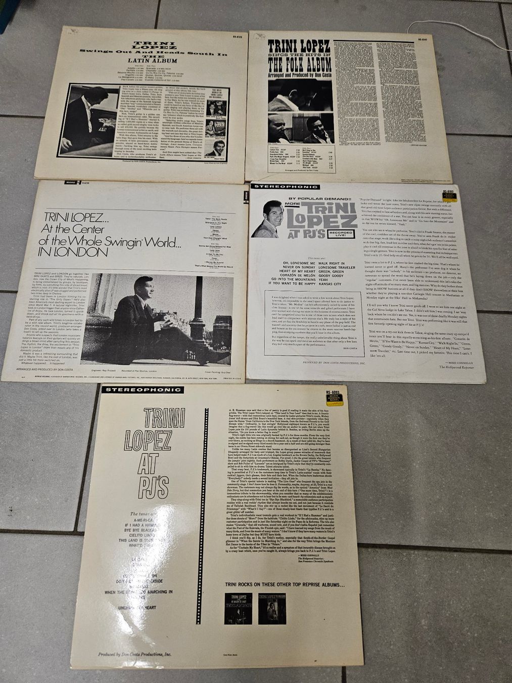 Dischi in vinile: Trini Lopez Schallplatten Sammlung - 5 Stück – Usato da Fisibach venduto da sare01 1