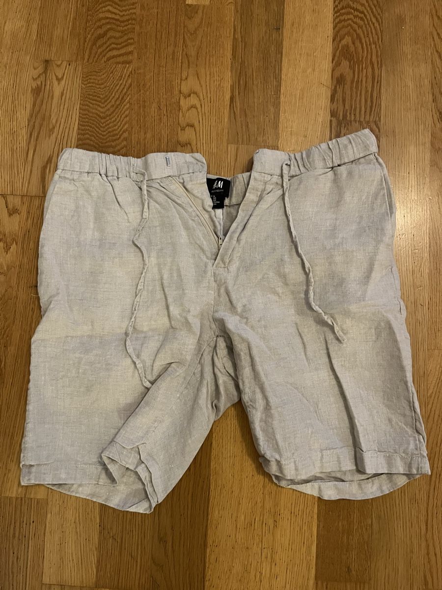 H&M Hosen: H&M Leinen Shorts Beige Grösse 46 – Gebraucht aus Zürich von 54ug