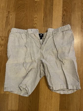 H&M Leinen Shorts Beige Grösse 46