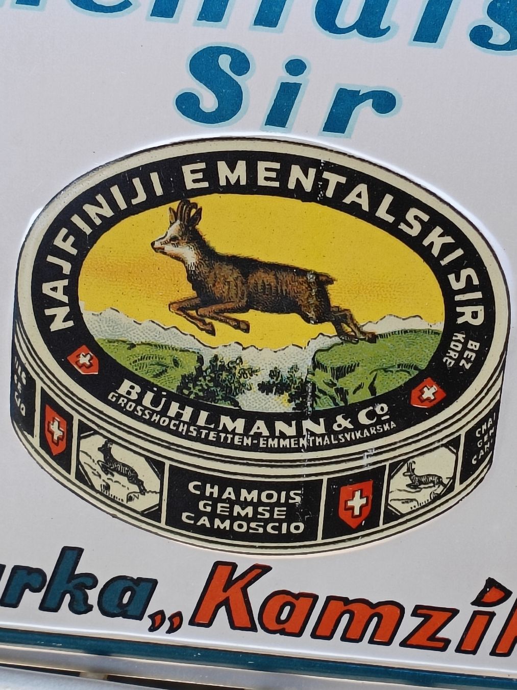Schilder: Werbe Schild mit Thermometer  Emmentaler Grosshöchstetten – Gebraucht aus Brugg AG von Ente015 1