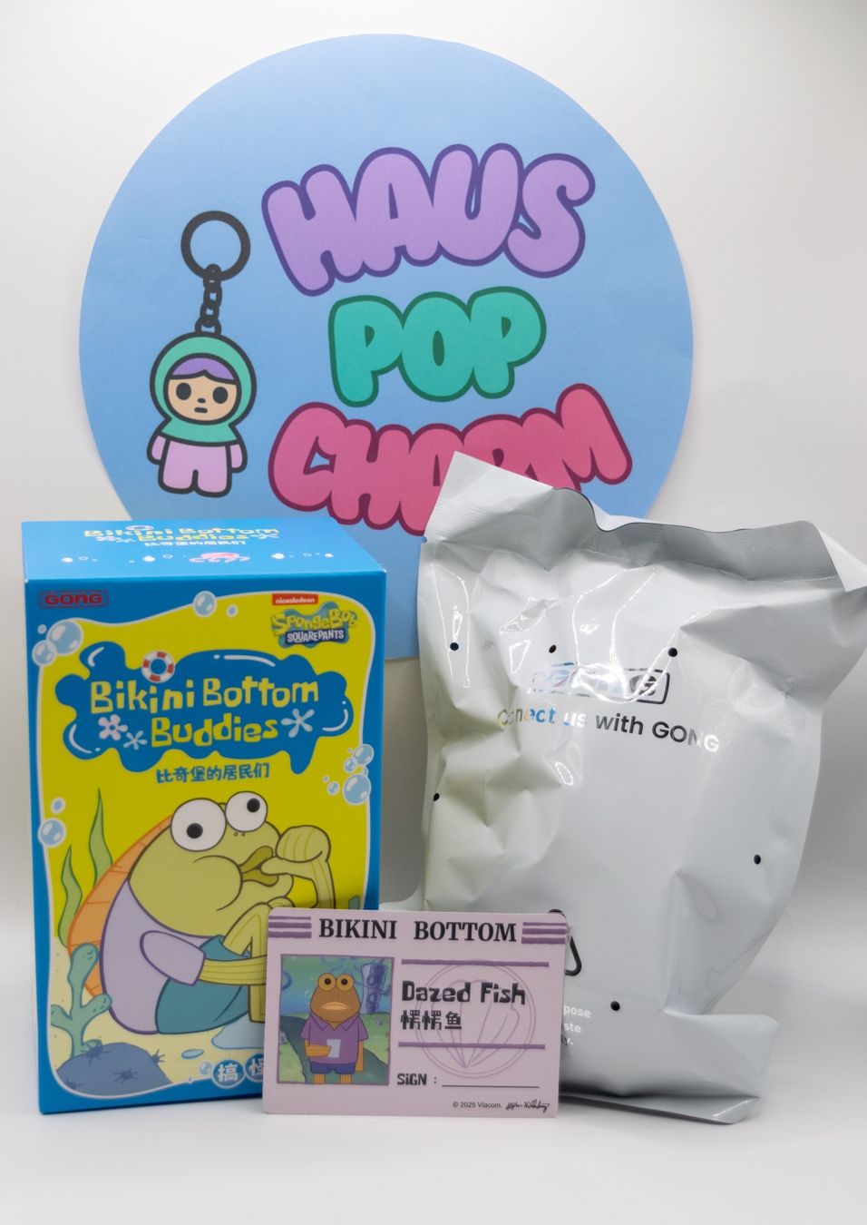 Pop Mart Statuette: POP MART Bikini Bottom Buddies Plush Pendant DAZED FISH – Nuovo e nell'imballaggio originale da Belmont-Lausanne venduto da HausPopCharm