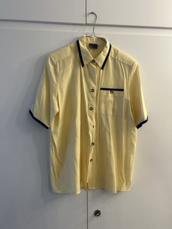 Light Yellow Biaggini Short Sleeve Shirt - Size 40 Summer!