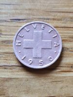 1 Rappen Münze, Jahr 1950, Glücksrappen