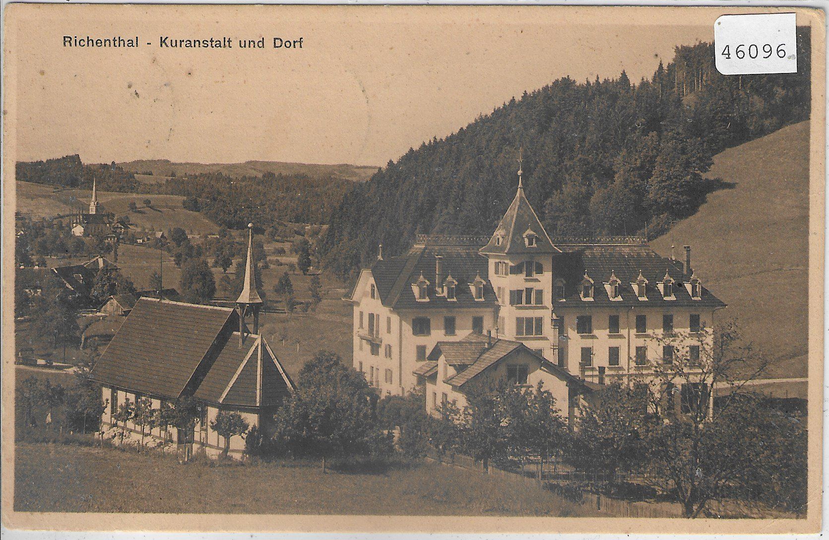 Cartoline postali: Richenthal - Kuranstalt und Dorf – Usato da Ettingen venduto da Kartenplanet