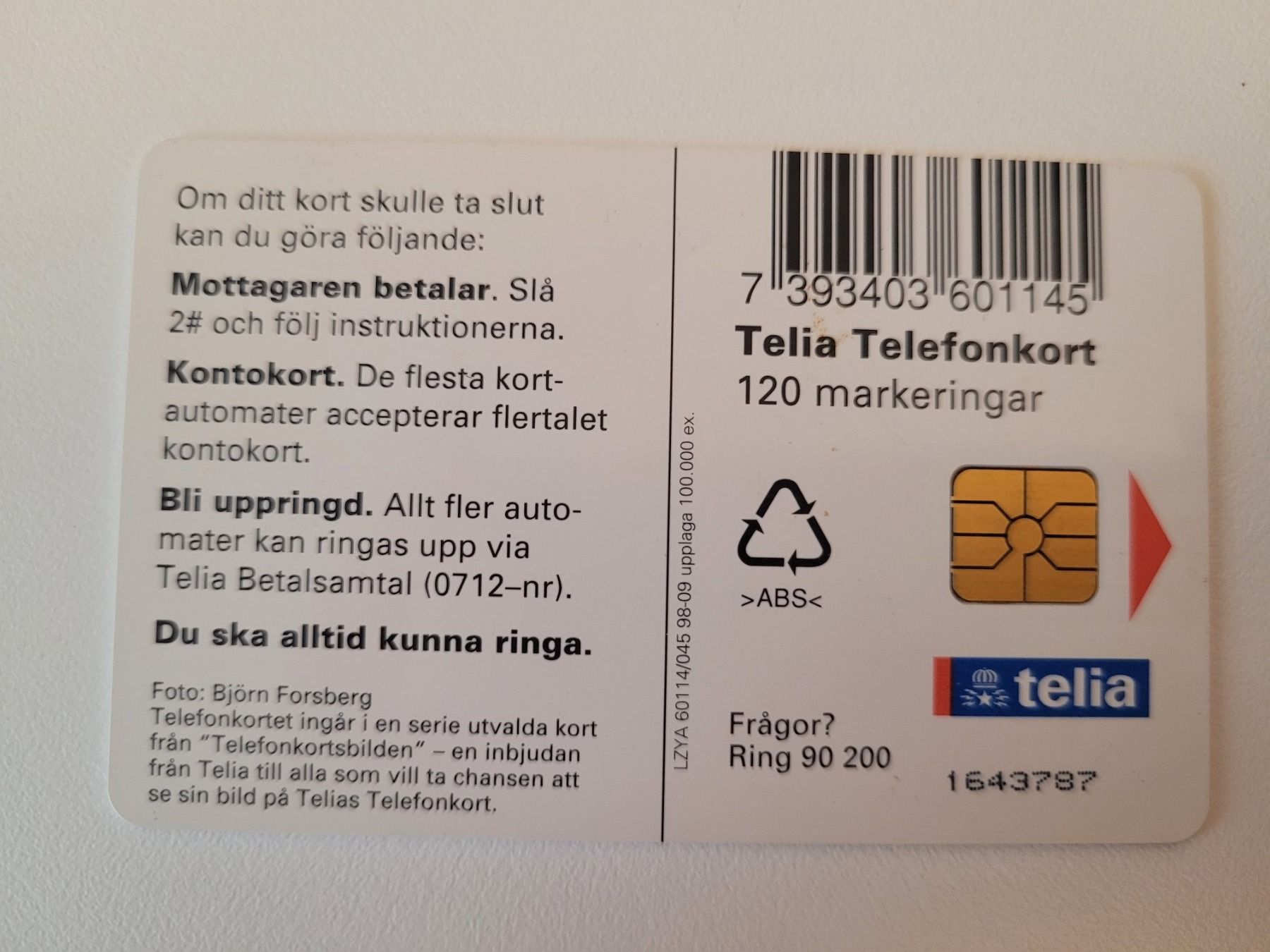 Schede telefoniche: Telefonkarte Schweden – Usato da Inwil venduto da Flower2325 1