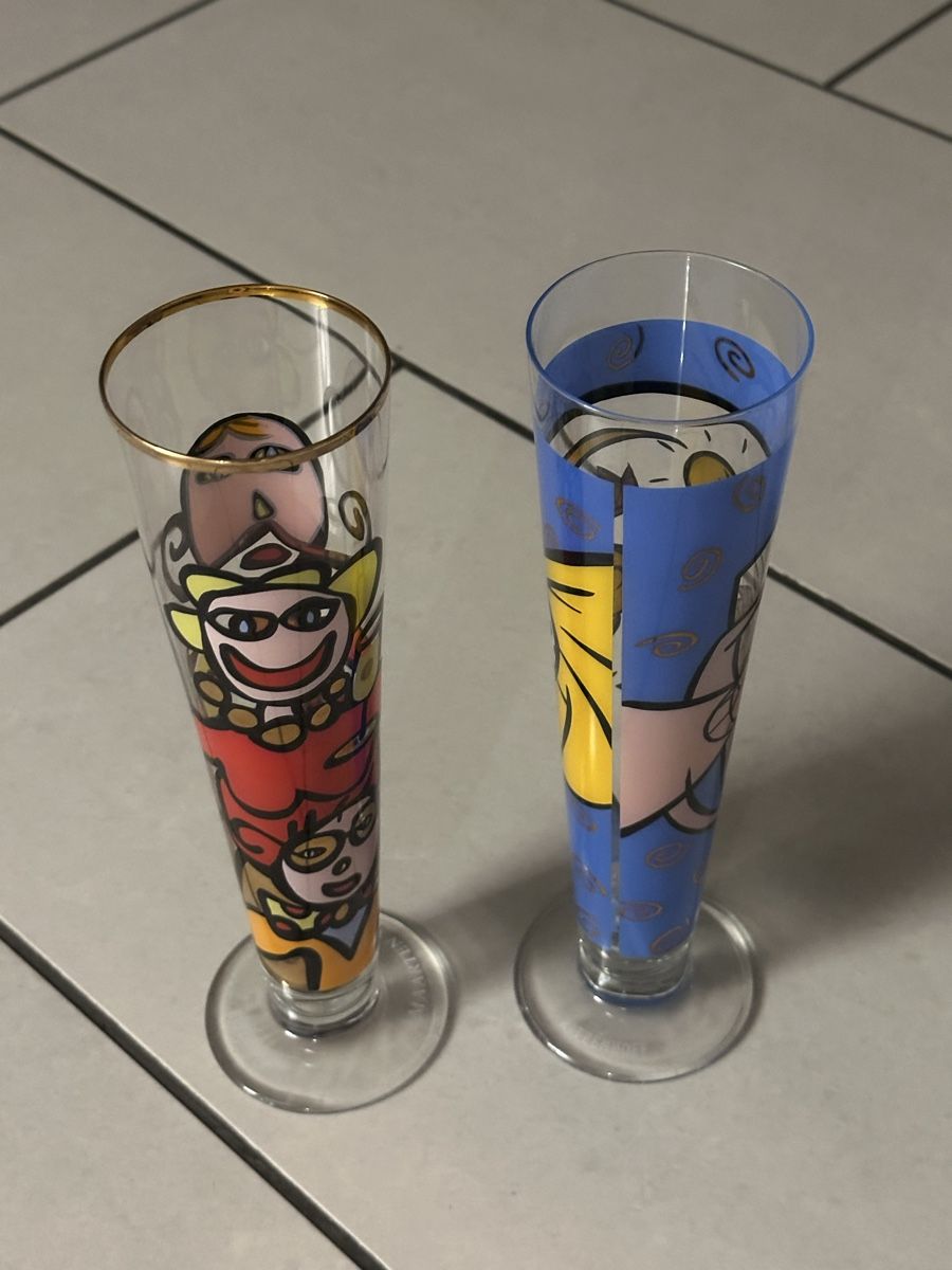 Ritzenhoff Bicchieri: 2 Ritzenhoff Design Champagner Gläser Biergläser – Usato da Deitingen venduto da Himhip 1