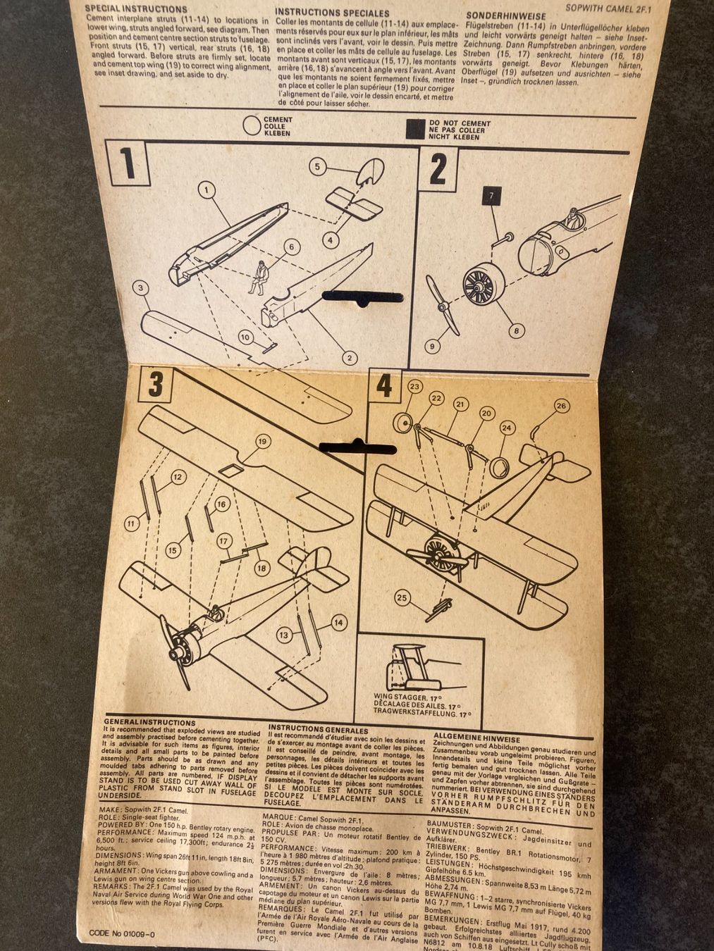 Airfix Modellbausätze & Standmodelle: VINTAGE: Airfix Sopwith Camel 1/72 – Gebraucht aus Höri von Treblink 2