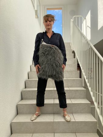grosse lässige Kunstfelltasche °double-u-pi°