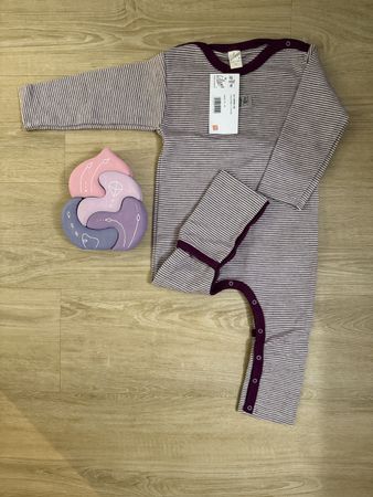 Neu Lilano Wolle/Seide Strampler mit Beinumschlag Grösse 80