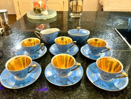 ART DECO ESPRESSOSET WINTERLING BAVARIA UM 1930, TOP ZUSTAND