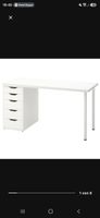 Ikea Schreibtisch weiss 140x60cm mit Schubladen gebraucht