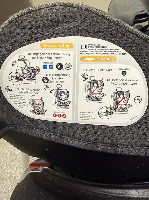 Seggiolini per auto: ENO 360 ISOFIX Kindersitz  – Usato da Müllheim-Wigoltgn venduto da mischdo 2