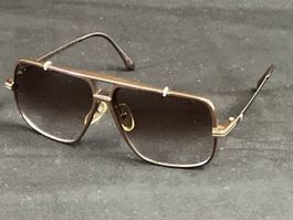 Vintage Paco Rabanne Sonnenbrille Gold Braun Aviator Oversiz
