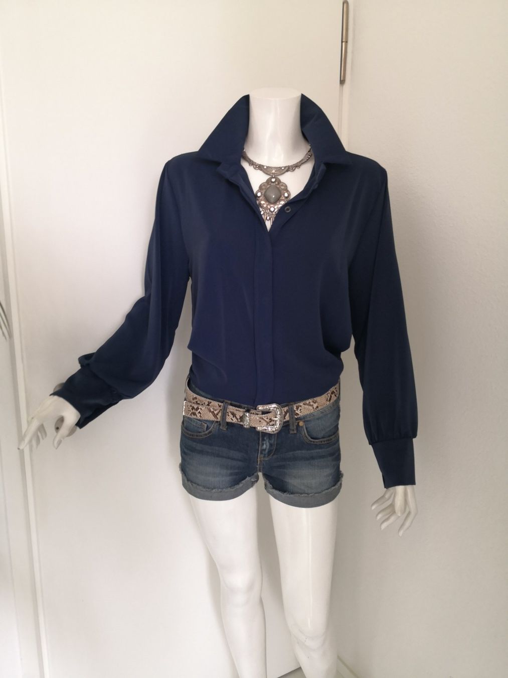 Mango Camicette: 🤩MANGO VISKOSE BLUSE BLAU, NEU – Nuovo (secondo la descrizione) da Olten venduto da Naja-Twins-Twins 5
