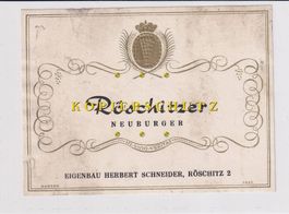 Etikette für Wein - Röschitzer Neuburger /bd