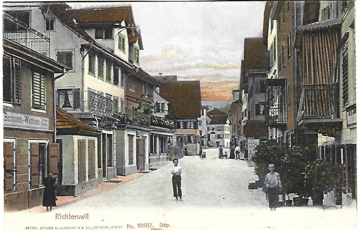 Cartoline postali: Richterswil im Dorf – Usato da Wetzikon ZH venduto da Brulu100