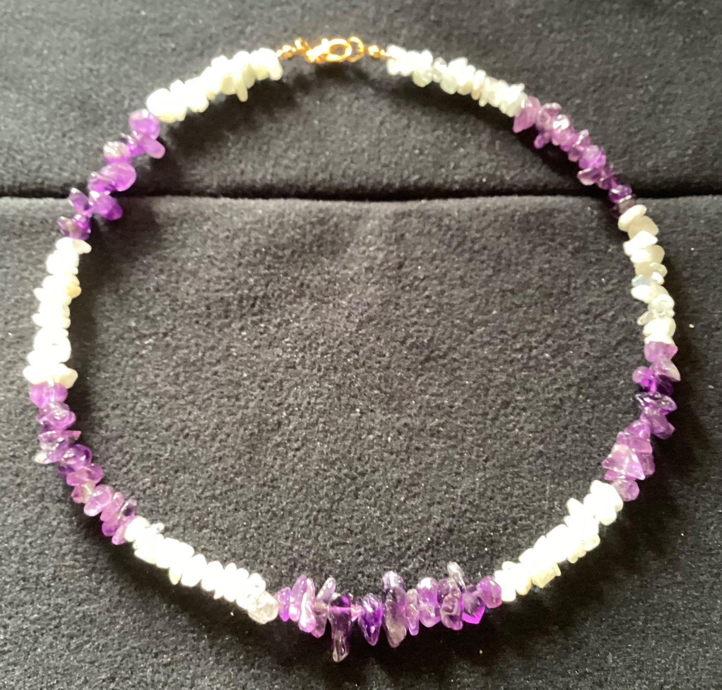 Catenine: Schlichte Heilstein Splitterkette: Amethyst + Ice Quarz – Nuovo e nell'imballaggio originale da Laax venduto da kri_95f5
